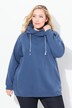 Sweat-shirt à large col montant, poches et manches longues raglan