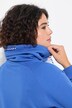 Sweat-shirt à large col montant, poches et manches longues raglan