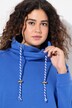 Sweat-shirt à large col montant, poches et manches longues raglan