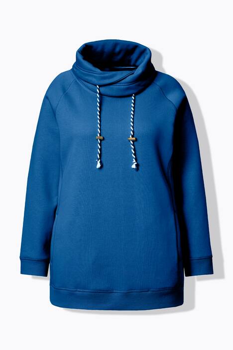 Sweatshirt, wijde opstaande kraag, zakken, lange raglanmouw