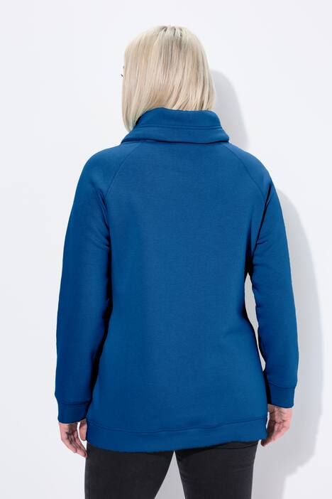 Sweatshirt, wijde opstaande kraag, zakken, lange raglanmouw