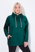Sweat-shirt à large col montant, poches et manches longues raglan