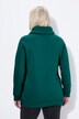 Sweat-shirt à large col montant, poches et manches longues raglan