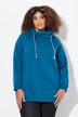 Sweatshirt, bred ståkrave, lommer og lange raglanærmer
