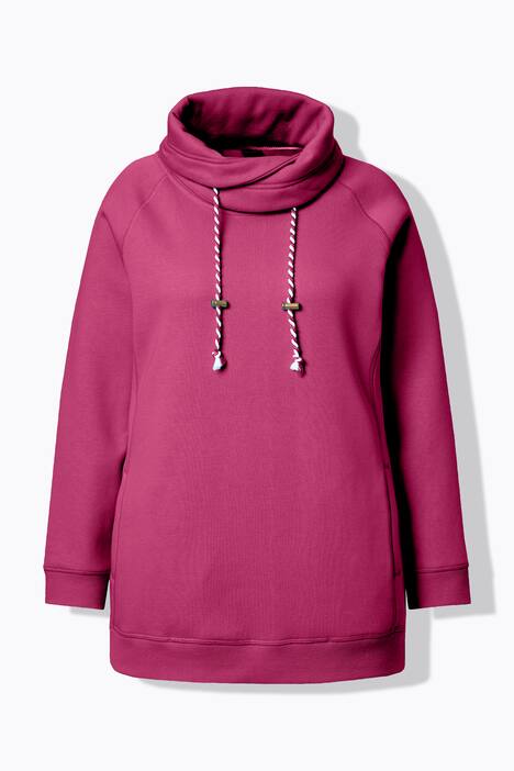 Sweatshirt, wijde opstaande kraag, zakken, lange raglanmouw