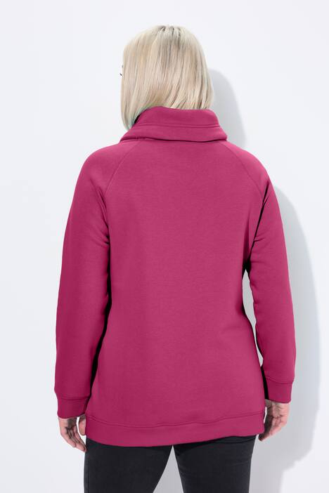 Sweatshirt, wijde opstaande kraag, zakken, lange raglanmouw