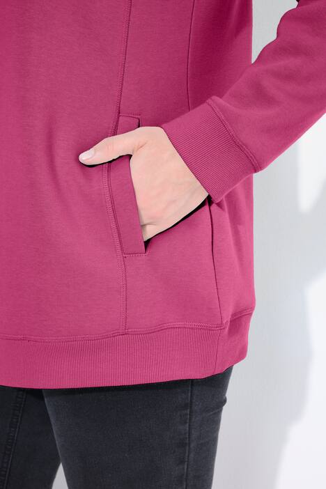 Sweatshirt, wijde opstaande kraag, zakken, lange raglanmouw