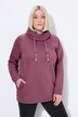 Sweat-shirt à large col montant, poches et manches longues raglan