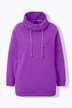 Sweatshirt, bred ståkrave, lommer og lange raglanærmer