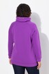 Sweatshirt, bred ståkrave, lommer og lange raglanærmer