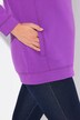 Sweatshirt, bred ståkrave, lommer og lange raglanærmer