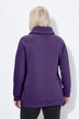 Camiseta sport, cuello alzado ancho, bolsillos, mangas largas raglán