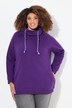 Camiseta sport, cuello alzado ancho, bolsillos, mangas largas raglán