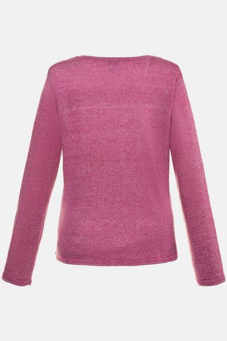 Pullover, Sterne, Pailletten, V-Ausschnitt, Langarm