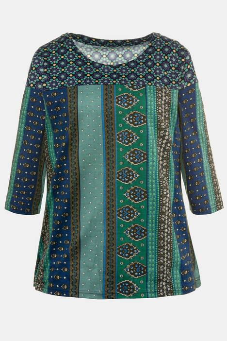 Longshirt, Patchlook, 3/4-Ärmel