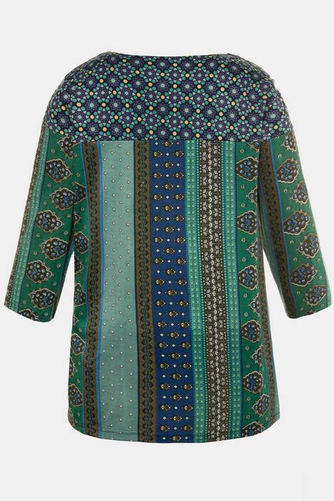 Longshirt, Patchlook, 3/4-Ärmel