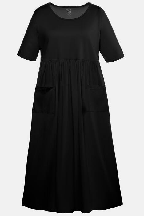 Kleid, Prinzessform mit Quernaht, Halbarm