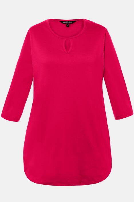 Longshirt, verzierter Ausschnitt, 3/4-Ärmel