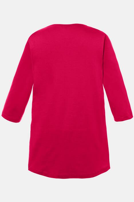 Longshirt, verzierter Ausschnitt, 3/4-Ärmel