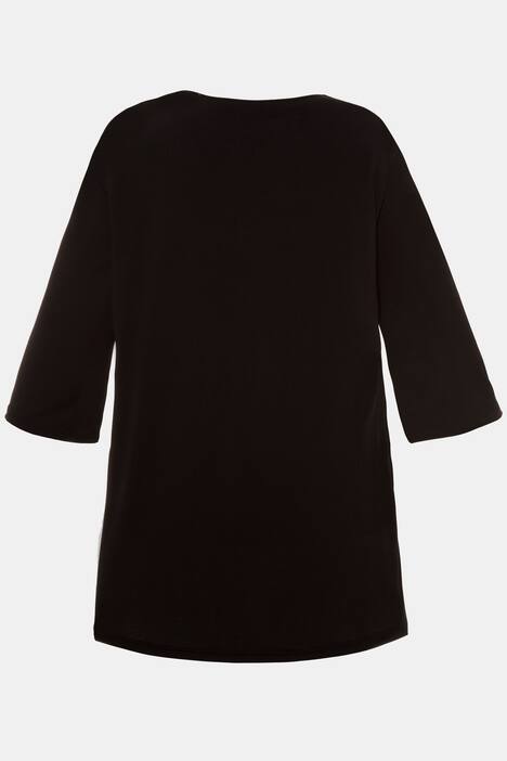 Longshirt, Tunika-Ausschnitt, 3/4-Ärmel