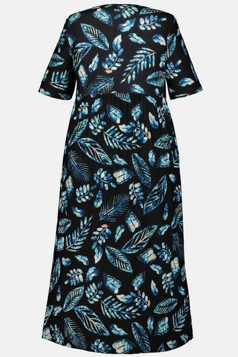 Kleid, Jersey, Empireform, V-Ausschnitt, Halbarm