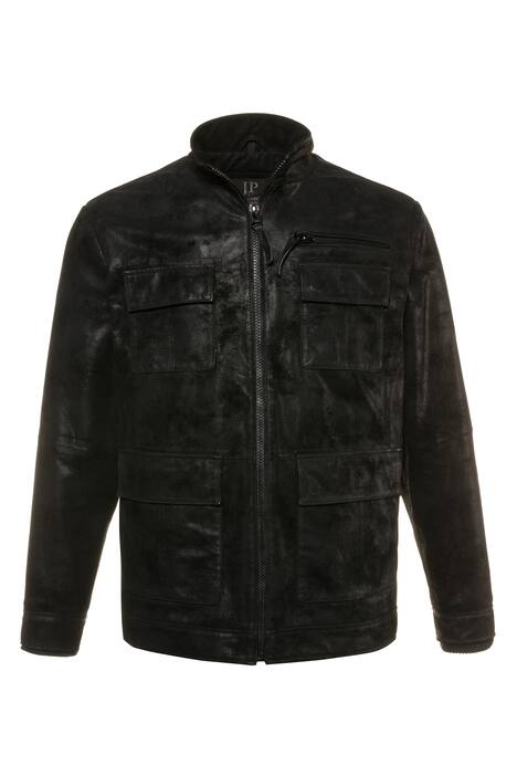 Porc Leather Long Sleeve Multi Pocket Jacket