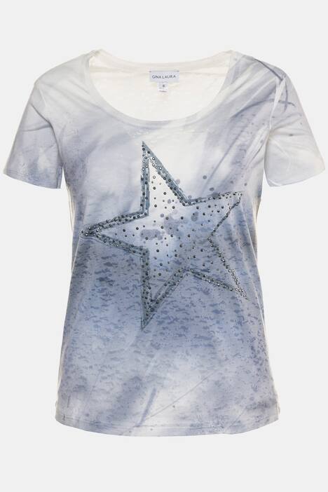 T-Shirt, Sternenmotiv, Strasssteine