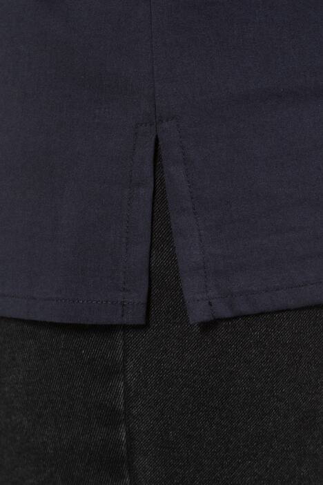 Bluse, Hemdkragen, Abnäher, Seitenschlitze, Elasthan