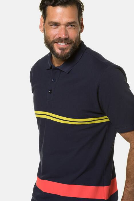Poloshirt, Ringel, Piqué, Halbarm.