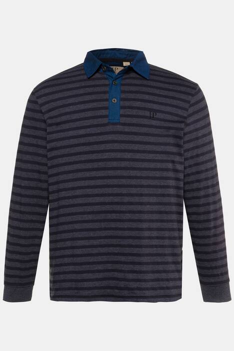 Rugby-Sweater, Ringel, Kragen & Leiste aus Jeans
