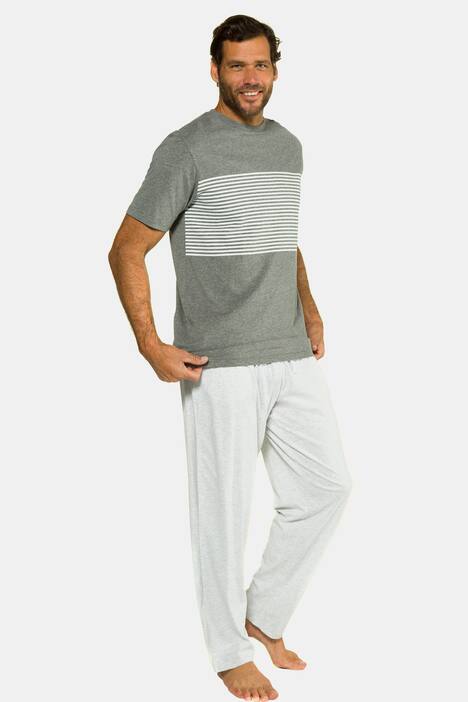 Schlafanzug, Zweiteiler, Shirt mit Ringeln, lange Hose