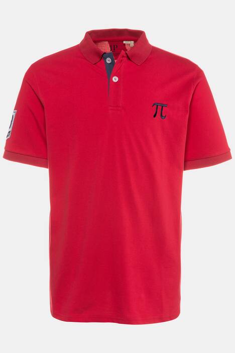Poloshirt, Piqué, Unterkragen mit Streifen