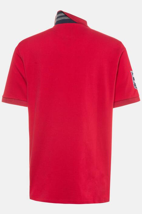 Poloshirt, Piqué, Unterkragen mit Streifen