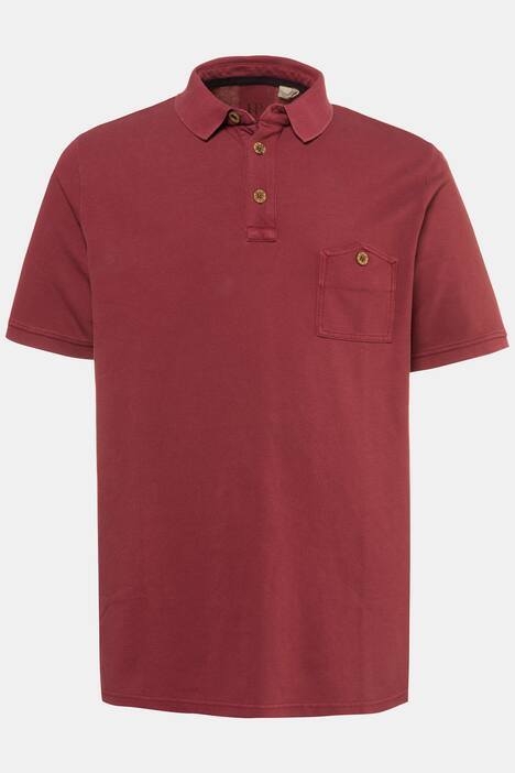 Poloshirt, Piqué, Pocket mit Knopf, gerippte Abschlüsse