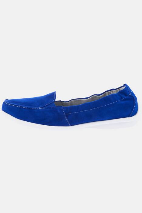 Mokassins, elastischer Einstieg, Veloursleder, Weite H