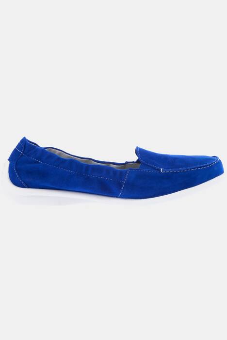 Mokassins, elastischer Einstieg, Veloursleder, Weite H