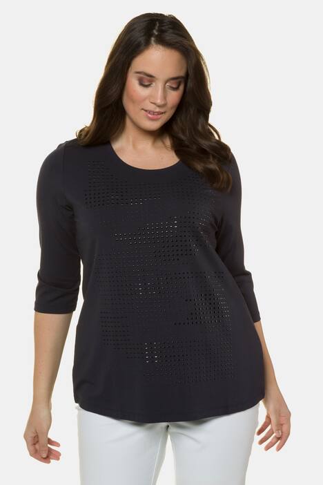 Shimmer Stud Classic Fit Stretch Knit Top