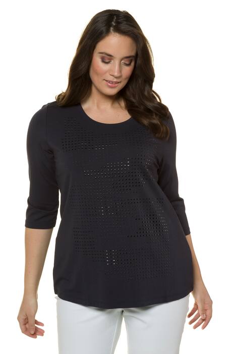Shimmer Stud Classic Fit Stretch Knit Top