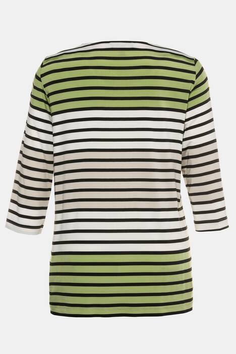 Updated Stripe V-Neck Stretch Knit Top