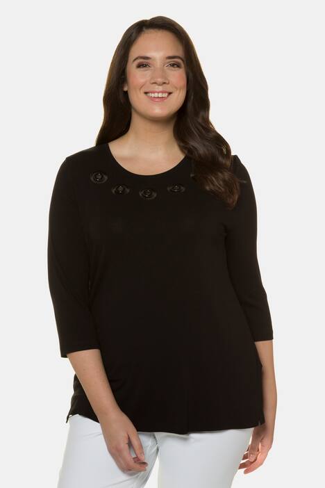Shirt, umsteppte Zierösen, Classic, Stretch, selection