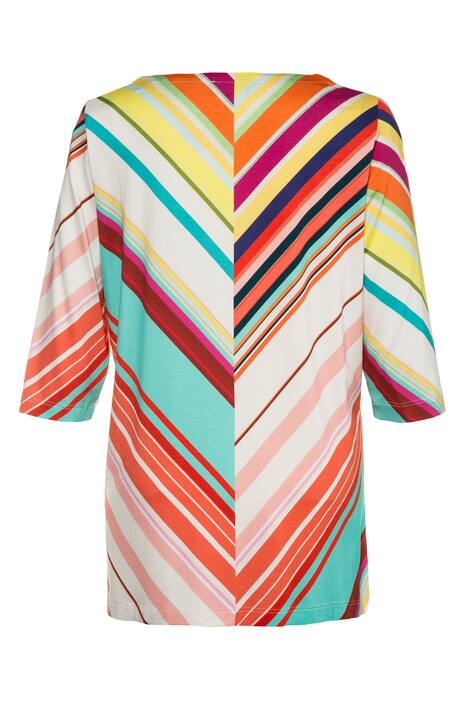 Diagonal Stripe Classic Fit Stretch Knit Top