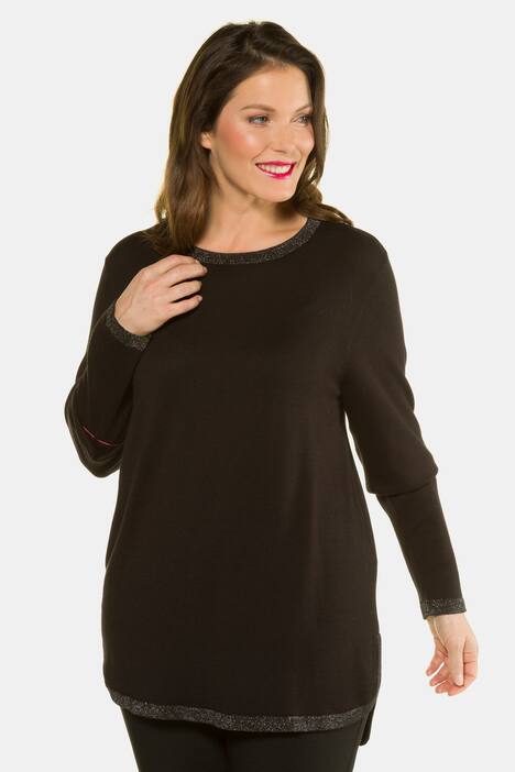Pullover, Metallic-Kanten, Feinstrick, selection