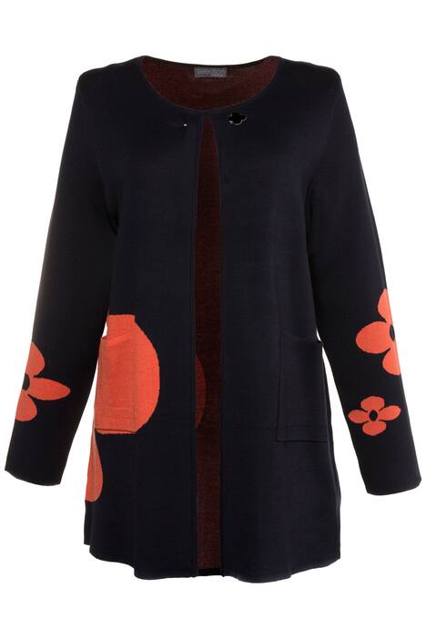 Touch of Flower Open Front Long Sleeve Cardigan Sweater