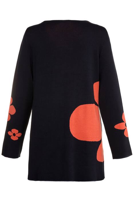 Touch of Flower Open Front Long Sleeve Cardigan Sweater