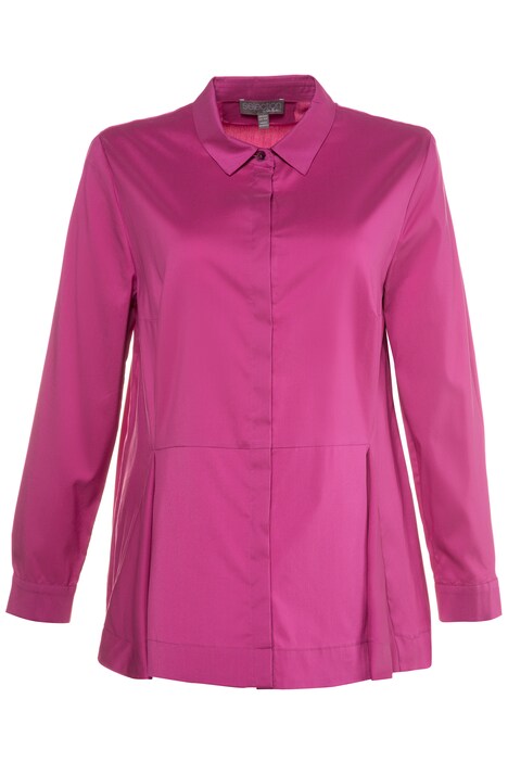 Front Peplum Long Sleeve Blouse