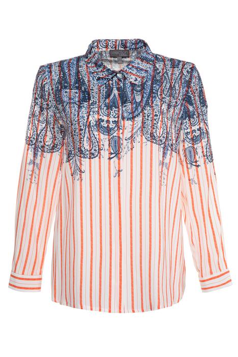 Stripe Paisley Top Print Blouse