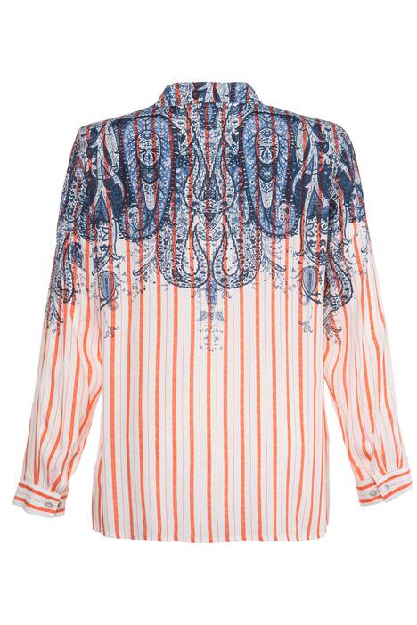 Stripe Paisley Top Print Blouse
