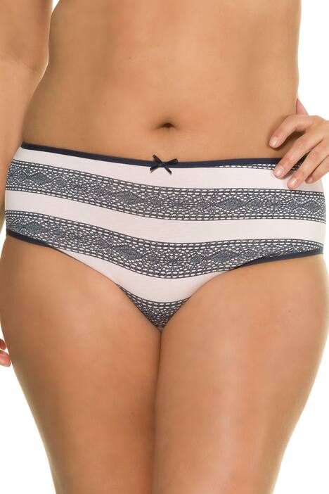5 Pack of Cotton Stretch Panties - Lace Stripes