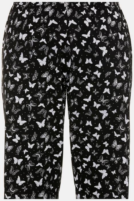 Butterfly Print Cotton Capri Pajama Set