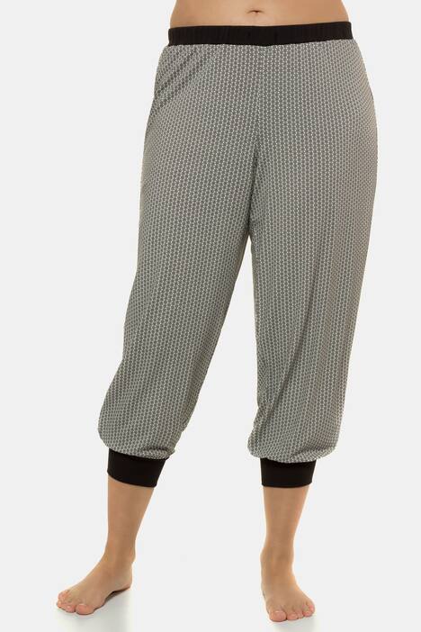 Floral Print Crop Stretch Knit Lounge Pants